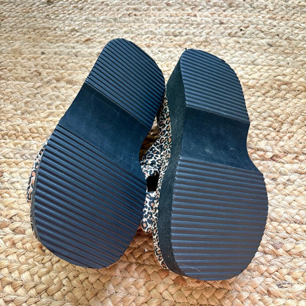 Vintage Y2K Chinese Laundry leopard print platform slides - Picture 4 of 5